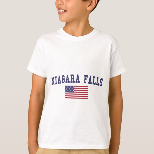 Camiseta Niagara cae bandera de Estados Unidos (Anverso)