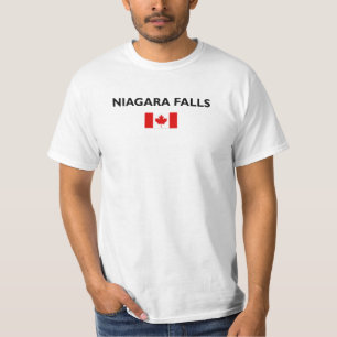 Camiseta Niagara cae Canadá Bandera de color claro