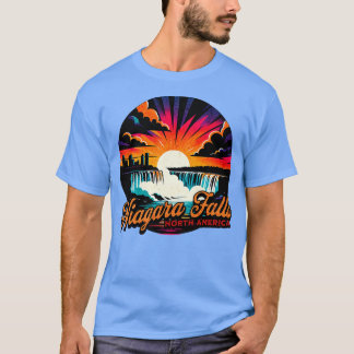 Camiseta Niagara Cae Diseño Círculo Norteamericano