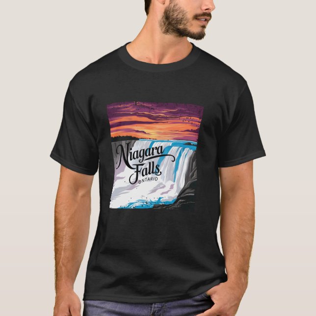 Camiseta Niagara Cae Ontario Canada Sunset (Anverso)