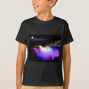 Camiseta Niágara-Caída-debajo-reflector-en-noche