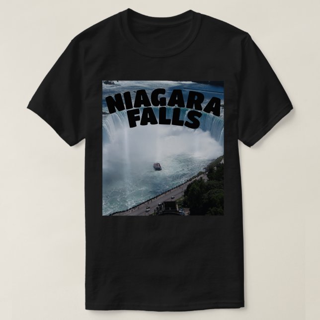 Camiseta Niagara Falls Canadá Estados Unidos divertido Typo (Diseño del anverso)