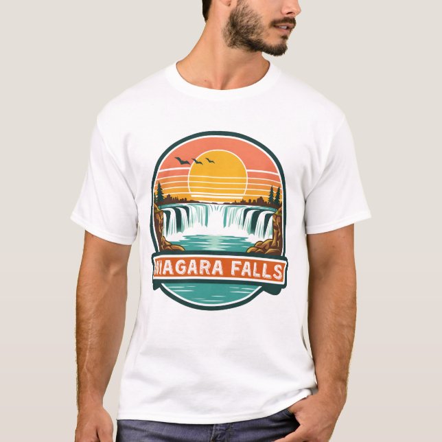 Camiseta niagara falls canada retro design  (Anverso)