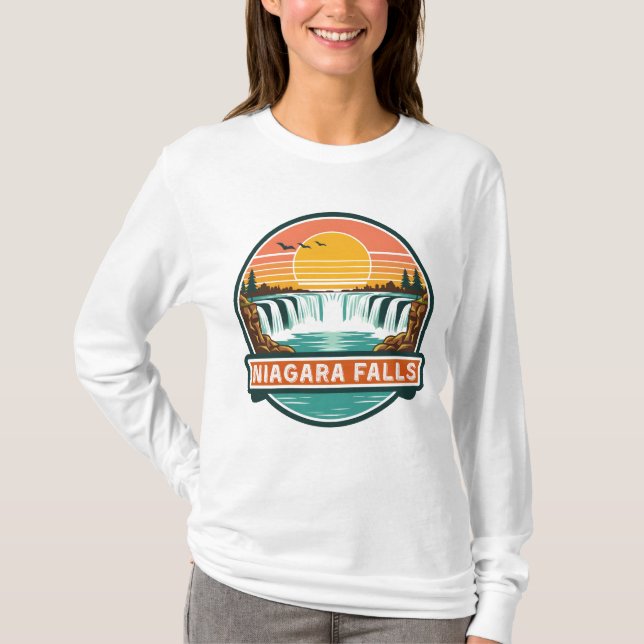 Camiseta niagara falls canada retro design  (Anverso)