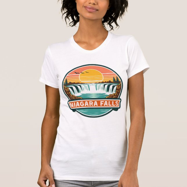 Camiseta niagara falls canada retro design  (Anverso)