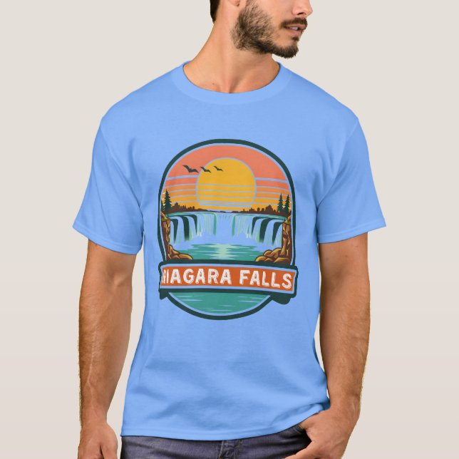Camiseta niagara falls canada retro design  (Anverso)