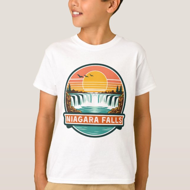 Camiseta niagara falls canada retro design  (Anverso)