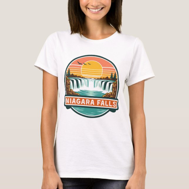 Camiseta niagara falls canada retro design  (Anverso)