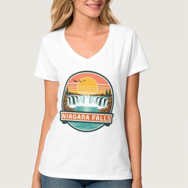 Camiseta niagara falls canada retro design  (Anverso)