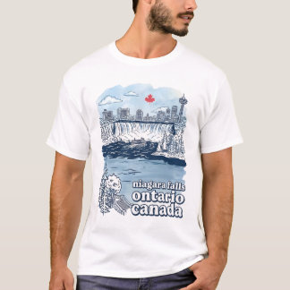 Camiseta Niagara Falls Canada Simple Skyline Cute Cityscape