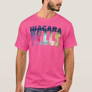 Camiseta Niagara Falls Night Canada Usa Typography Souveni