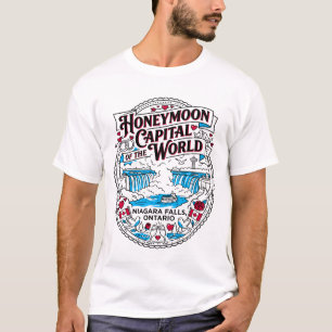 Camiseta Niagara Falls Ontario Capital Mundial de la Luna d