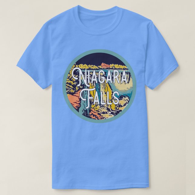 Camiseta Niagara Falls Vintage Travel (Diseño del anverso)