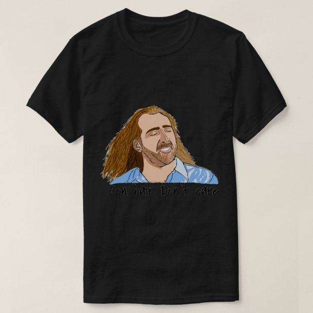 Camiseta Nic cage con air hair   (Diseño del anverso)