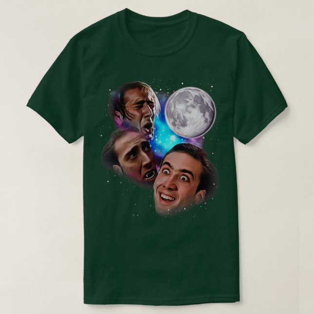 Camiseta Nic Cage Howl en la Luna (Diseño del anverso)