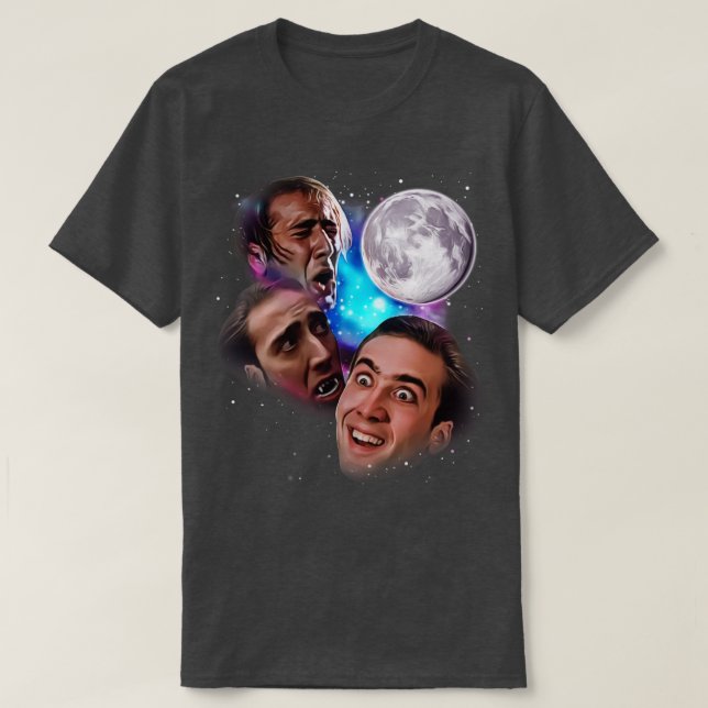 Camiseta Nic Cage Howl en la Luna (Diseño del anverso)