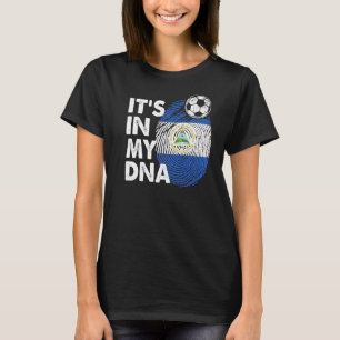 Camiseta Nicaragua En Mi Dna Equipo De Bandera Nicaragüense