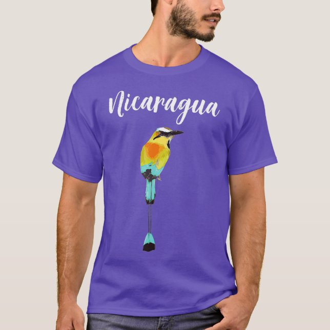 Camiseta Nicaragua Guardabarranco Pájaro nicaragüense Nica (Anverso)