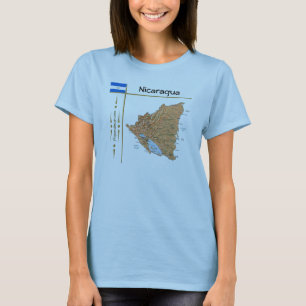 Camiseta Nicaragua Mapa + Bandera + Título