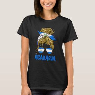 Camiseta Nicaragua Para Chica Bandera Nicaragüense para Muj