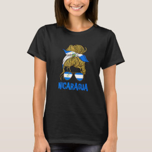 Camiseta Nicaragua Para Niña Bandera Nicaragüense para Muje