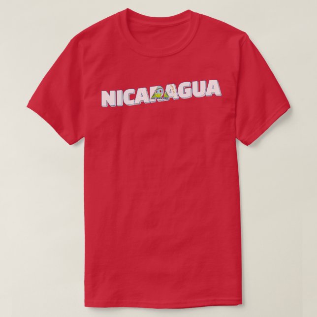 Camiseta Nicaragua souvenir retro de estilo vintage 2 (Diseño del anverso)