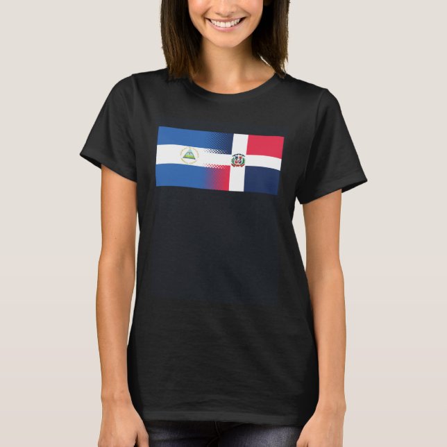 Camiseta Nicaraguan Dominican Flag Nicaragua Dominican Repu (Anverso)