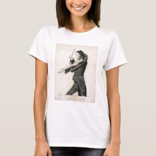 Camiseta Niccolo Paganini (1782-1840) que toca el violín, 