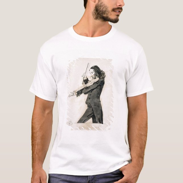 Camiseta Niccolo Paganini (1782-1840) que toca el violín, 1 (Anverso)