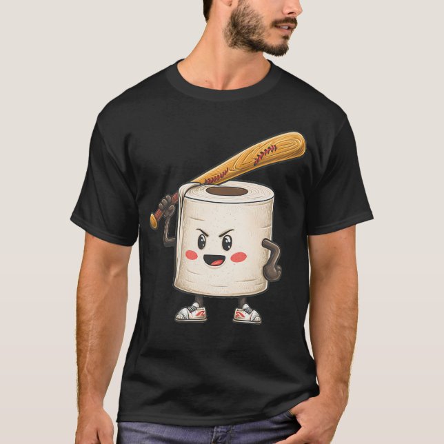 Camiseta Nice Baseball Toilet Paper Look For Funny Sports F (Anverso)