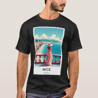 Camiseta Nice France - Poster de arte digital