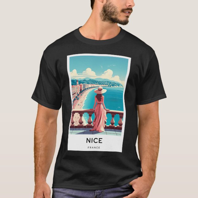 Camiseta Nice France - Poster de arte digital (Anverso)