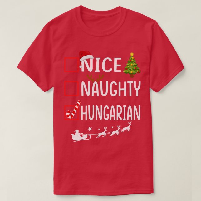 Camiseta NICE NAUGHTY hungarian (Diseño del anverso)