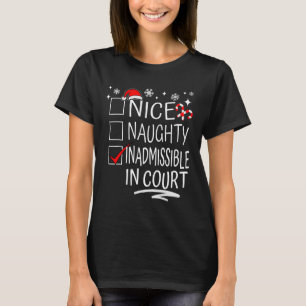 Camiseta Nice Naughty Inadmisible En La Corte Navidades Fam