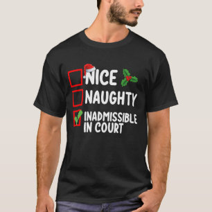 Camiseta Nice Naughty Inadmisible En La Lista De Navidades