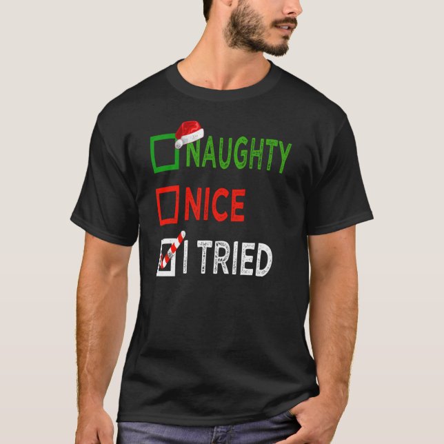 Camiseta Nice Naughty Iried christmas 2020 retro (Anverso)