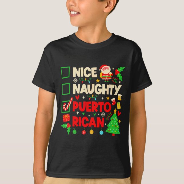 Camiseta Nice Naughty Puerto Rican Puerto Rico Women Christ (Anverso)