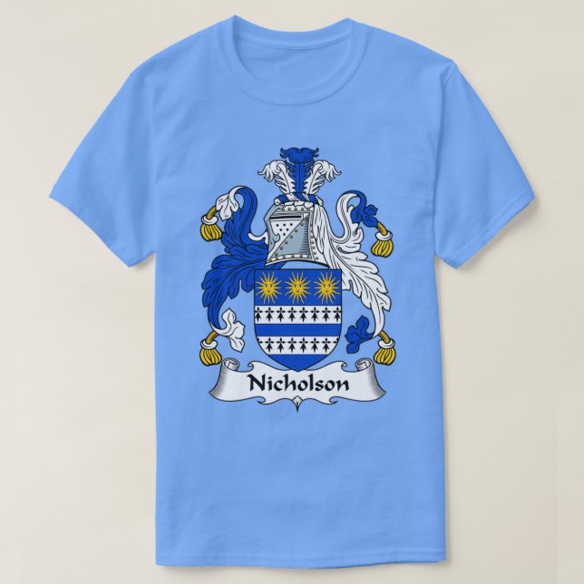 Camiseta Nicholson Coat of Arms Family Crest  (Diseño del anverso)