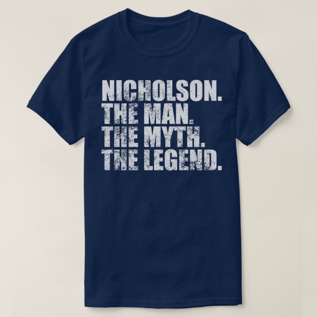 Camiseta NicholsonNicholson Family name Nicholson last Name (Diseño del anverso)