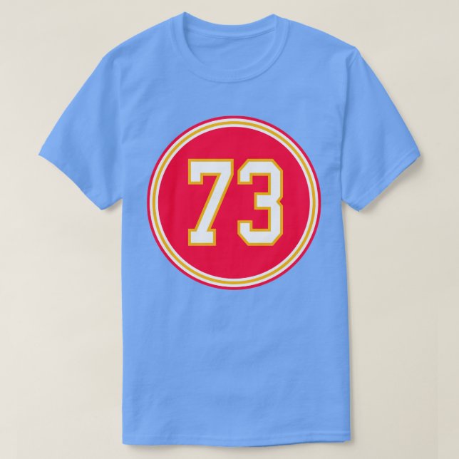 Camiseta Nick Allegretti Número 73 Jefe de la Ciudad de Kan (Diseño del anverso)