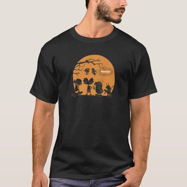 Camiseta Nickelodeon Halloween Haunted Group Sunset (Anverso)
