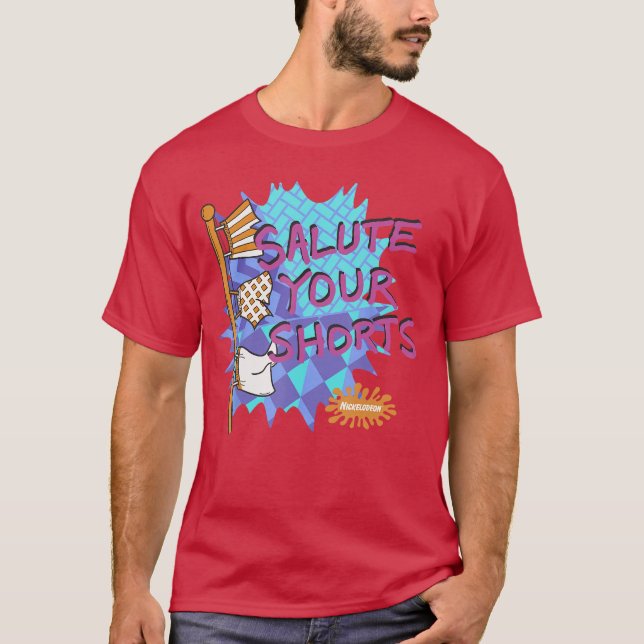 Camiseta Nickelodeon Salute Your Shorts Cartoon Poster fami (Anverso)