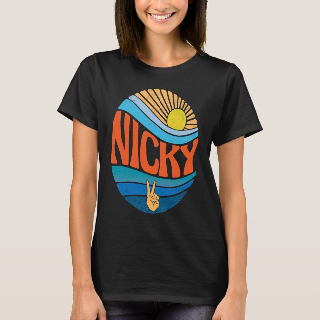 Camiseta Nicky Vintage Sunset Nicky Groovy Tie Dye (Anverso)