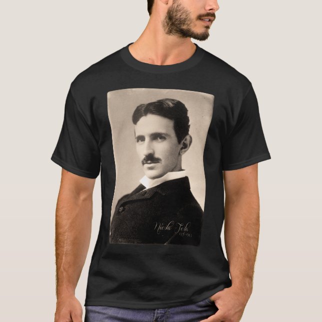 Camiseta Nicola Tesla Photo (Anverso)