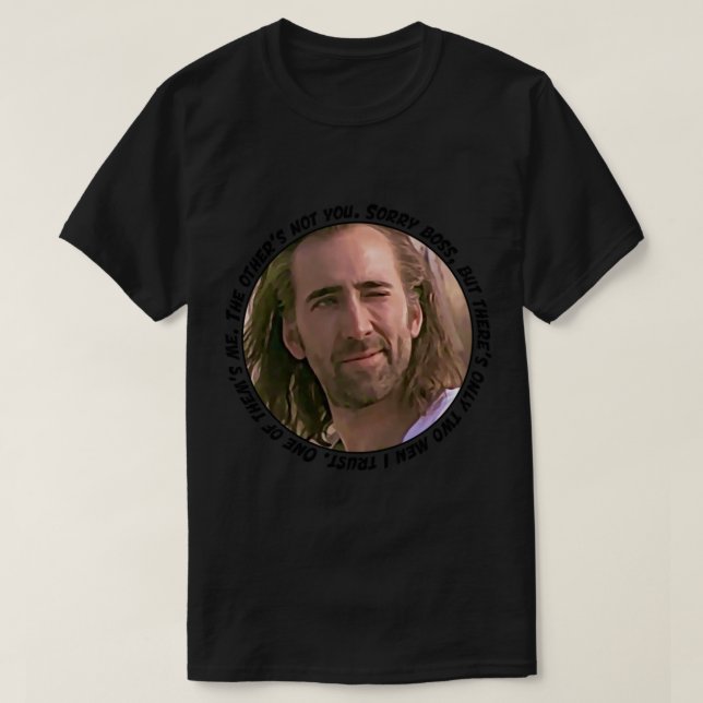 Camiseta Nicolas Cage dijo Lo siento jefe, pero solo hay do (Diseño del anverso)