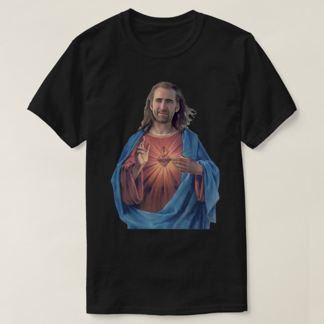 Camiseta Nicolas Cage es Jesús (Diseño del anverso)