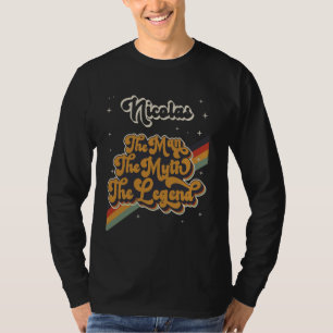 Camiseta Nicolas El Hombre El Mito La Leyenda El Nombre De 