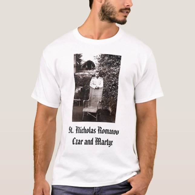 Camiseta Nicolás II, San Nicolás RomanovCzar y mártir (Anverso)
