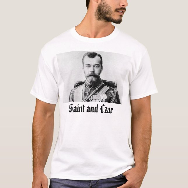 Camiseta Nicolás II, santo y zar (Anverso)