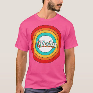 Camiseta Nicolas Name Shirt Vintage Nicolas Circle